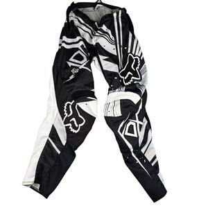 Fox 180 Dirt Bike MotorCross Pants Mens 32 Black and White